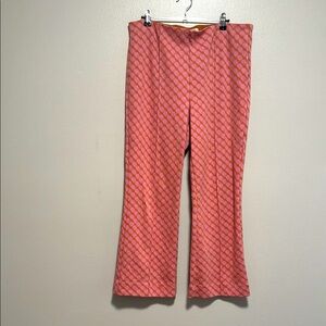 Anthropologie Pink and Orange Flare Pants